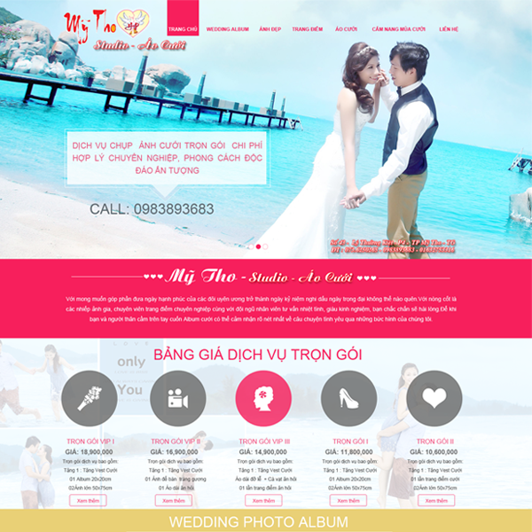 Thiết kế web Đồng Nai-Dịch vụ ngành cưới